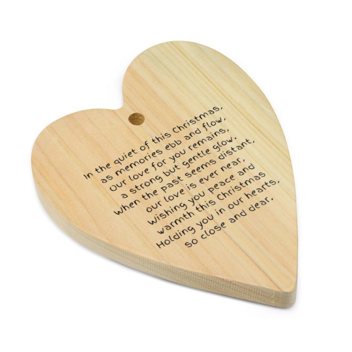 "Treasured Moments" Heart-Shaped Wooden Decoration - Dementia Direct