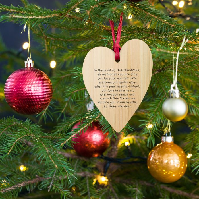 "Treasured Moments" Heart-Shaped Wooden Decoration - Dementia Direct