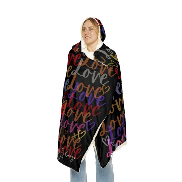 Therapeutic Love Snuggle Hooded Blanket for Warmth and Security - Image 3