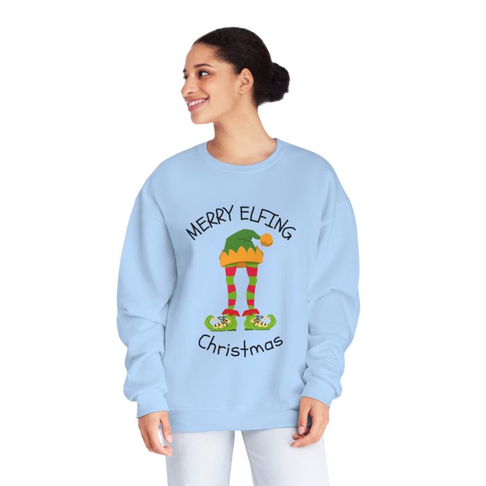 Merry Elfing Christmas  - Unisex NuBlend® Crewneck Sweatshirt - Image 8