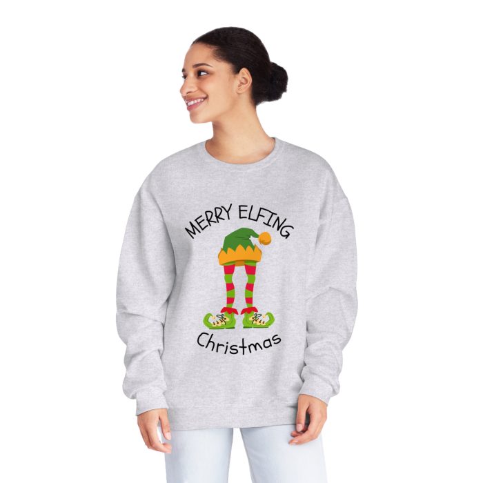 Merry Elfing Christmas  - Unisex NuBlend® Crewneck Sweatshirt - Image 2