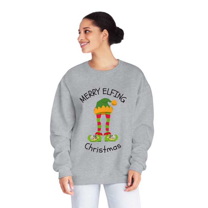 Merry Elfing Christmas  - Unisex NuBlend® Crewneck Sweatshirt - Image 4