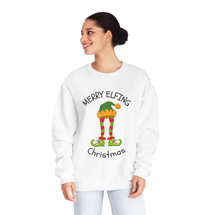 Merry Elfing Christmas  - Unisex NuBlend® Crewneck Sweatshirt - Image 12